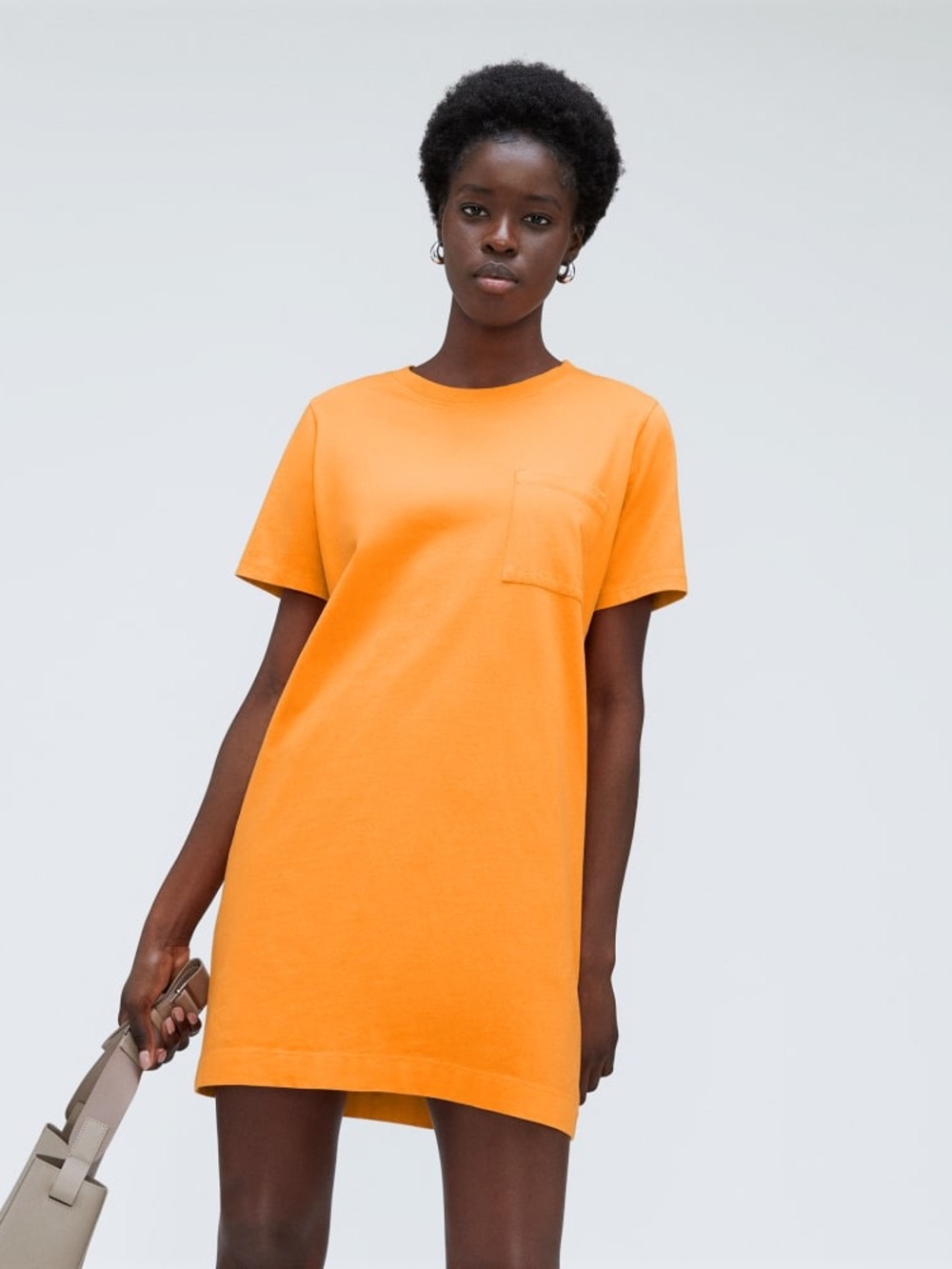 (NWOT) Everlane Organic Cotton Weekend Tee Dress in Turmeric—Size S